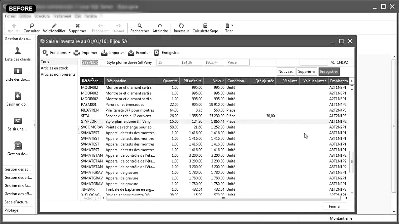 Interface legacy dense avant modernisation
